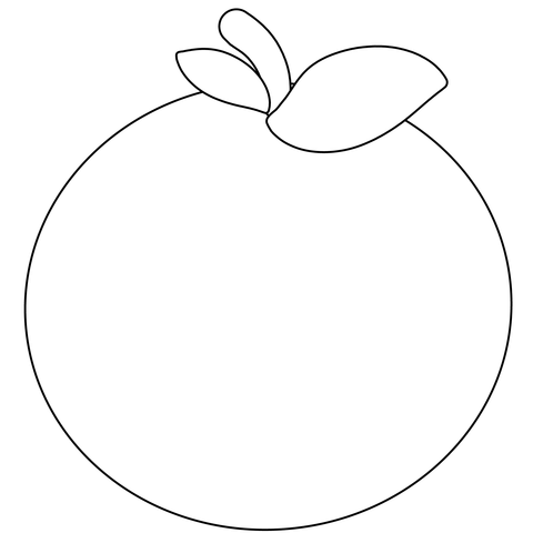 Tangerine Emoji From Oranges Coloring Page